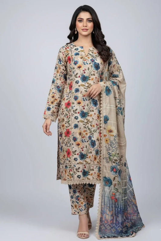 3 Piece almond-beige dress