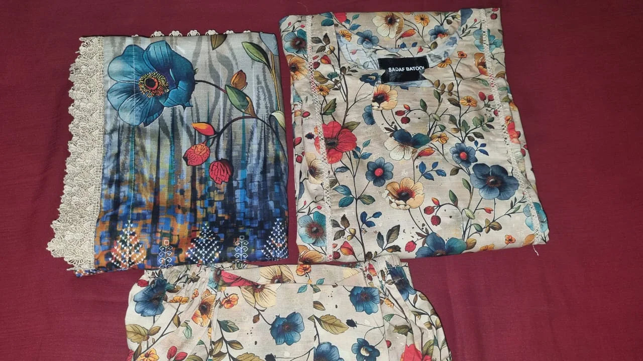 3 Piece almond-beige dress