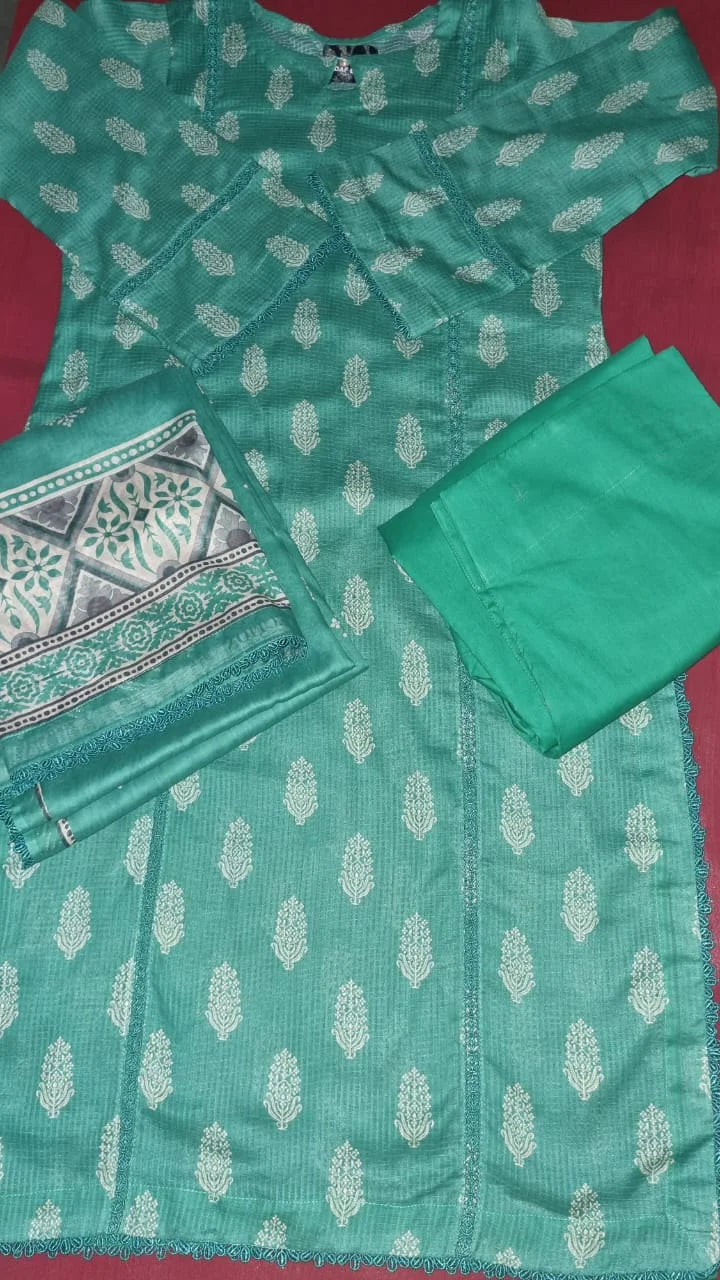 3 Piece The Sea-Mist Lawn Suit