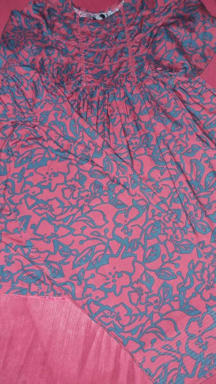 2 Piece Burgundy Bloom Frock