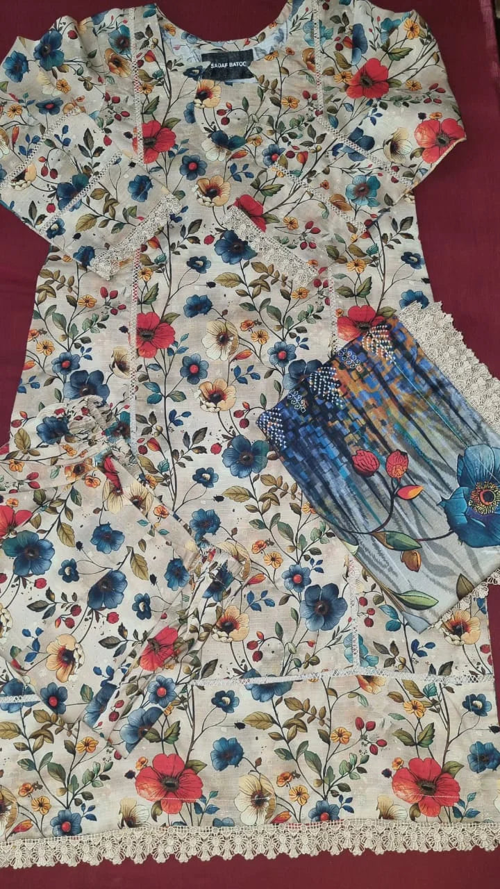 3 Piece almond-beige dress