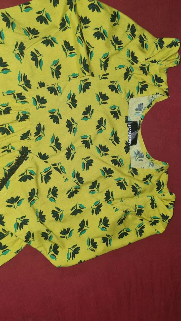 The Lime Tiered Ruffle Frock