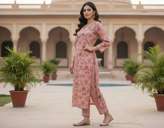 2 Piece Floral Dress